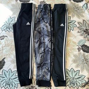 Adidas stripe track pants joggers set of 3 medium 10/12